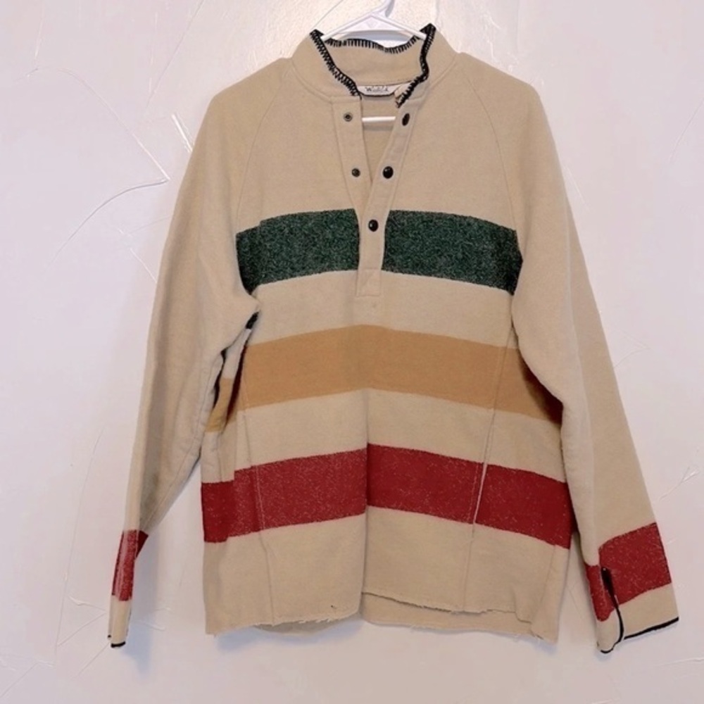 Woolrich Five Point Wool Pullover Parka Jacket GVC M